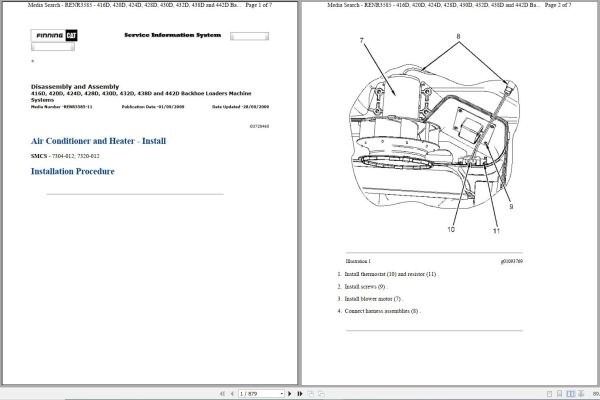 CAT Backhoe Loader 424D CJZ Operators Service Manual and Schematics 1