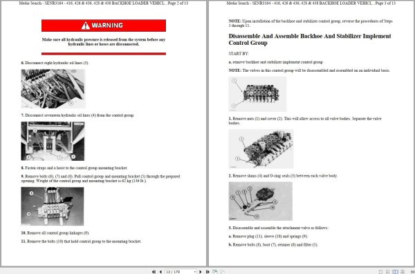 CAT Backhoe Loader 426 7BC Operators Service Manual and Schematics 2