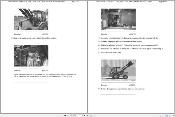 CAT Backhoe Loader 426C 1ZR Operators Service Manual and Schematics 2