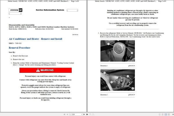 CAT Backhoe Loader 427F2 HWK Operators Service Manual and Schematics 1