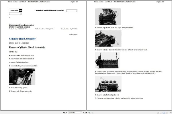 CAT Backhoe Loader 428 6TC Operators Service Manual and Schematics 2