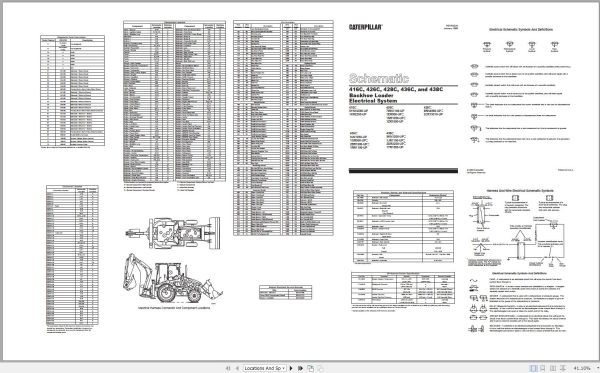 CAT Backhoe Loader 428C 2CR Operators Service Manual and Schematics 3