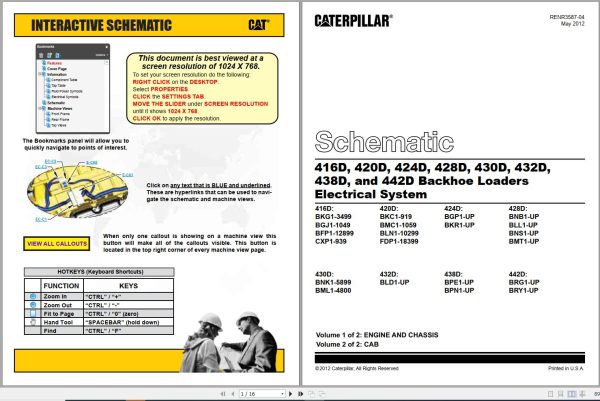 CAT Backhoe Loader 428D BNS Operators Service Manual and Schematics 3