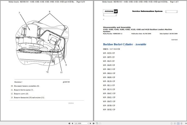 CAT Backhoe Loader 428D DSX Operators Service Manual and Schematics 1