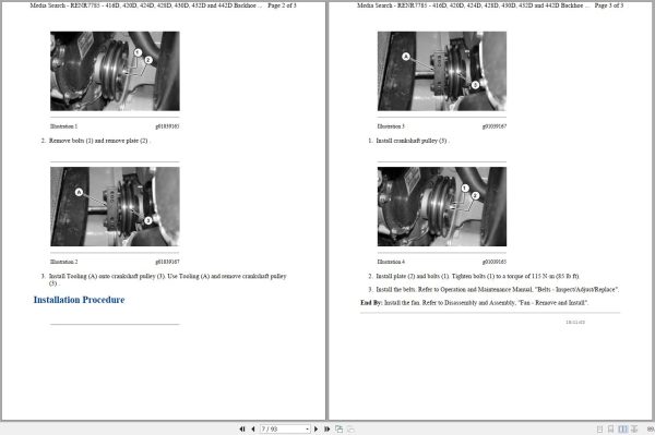 CAT Backhoe Loader 428D DSX Operators Service Manual and Schematics 2