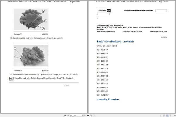CAT Backhoe Loader 428D MBM Operators Service Manual and Schematics 2