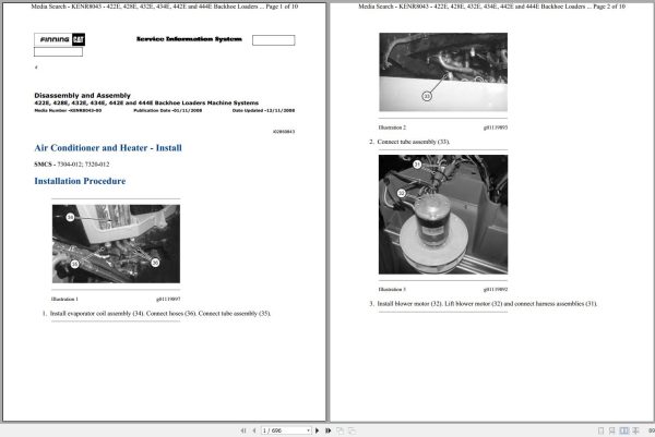 CAT Backhoe Loader 428E DXC Operators Service Manual and Schematics 1