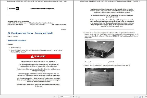 CAT Backhoe Loader 428F SJW Operators Service Manual and Schematics 1