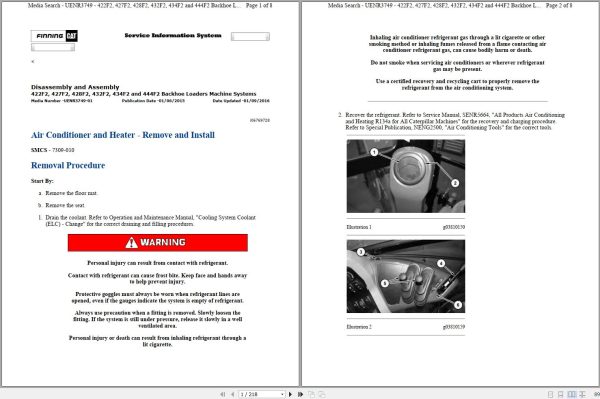 CAT Backhoe Loader 428F2 LYG Operators Service Manual and Schematics 1