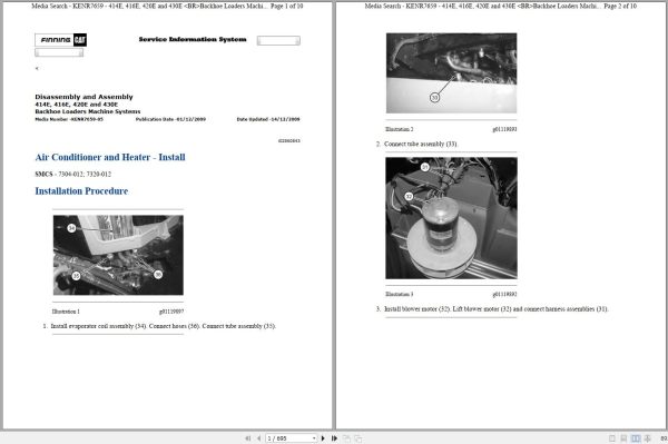CAT Backhoe Loader 430E RLN Operators Service Manual and Schematics 1