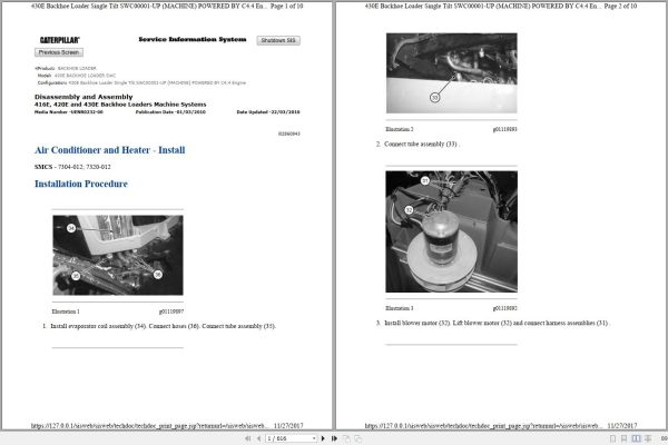 CAT Backhoe Loader 430E SWC Operators Service Manual and Schematics 1