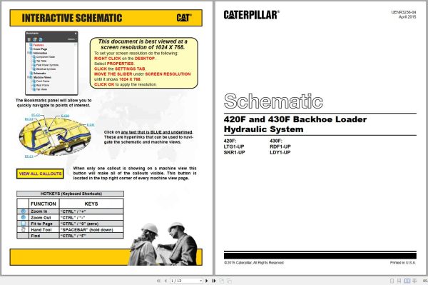 CAT Backhoe Loader 430F RDF Operators Service Manual and Schematics 4
