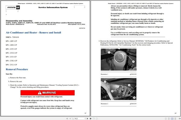 CAT Backhoe Loader 430F2 HWG Operators Service Manual and Schematics 1