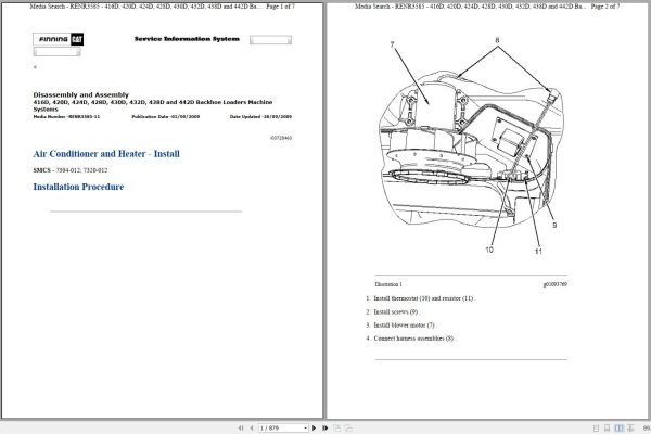 CAT Backhoe Loader 432D TDR Operators Service Manual and Schematics 1