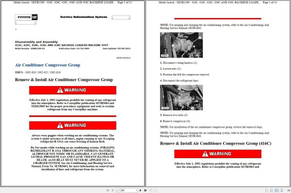 CAT Backhoe Loader 436C 2AR Operators Service Manual and Schematics 1