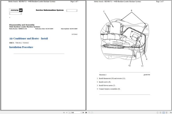 CAT Backhoe Loader 446D DBL Operators Service Manual and Schematics 1