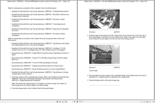 CAT Backhoe Loader 446D DBL Operators Service Manual and Schematics 2