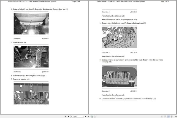 CAT Backhoe Loader 450F HJR Operators Service Manual and Schematics 2