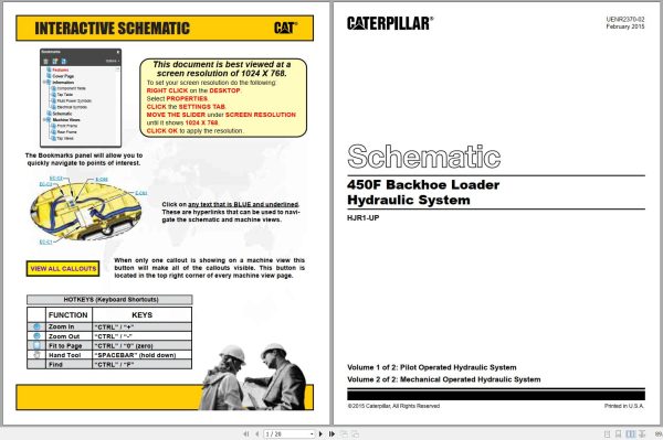 CAT Backhoe Loader 450F HJR Operators Service Manual and Schematics 4