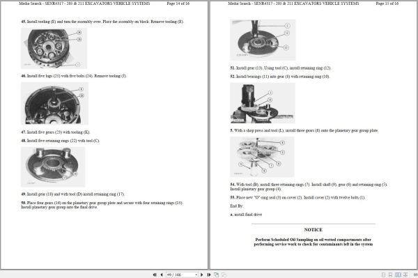 CAT Excavator 205 3HC Operation Service Manual and Schematics 2