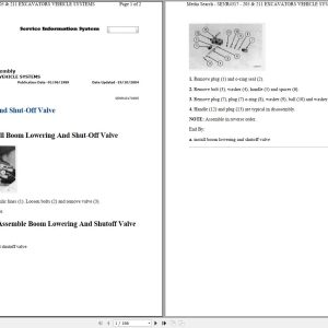 CAT Excavator 205 4DC Operation Service Manual and Schematics 1