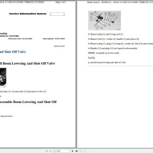 CAT Excavator 212 5DC Operation Service Manual and Schematics 1
