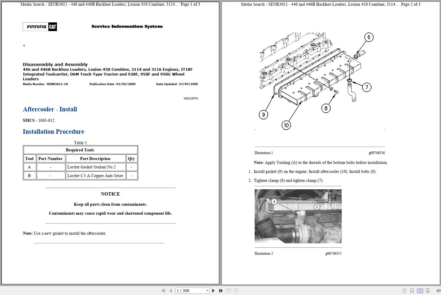 CAT Excavator 212B 3PJ Operation Service Manual and Schematics 1