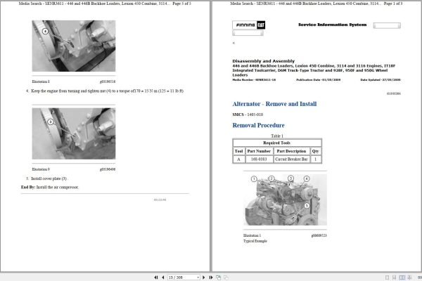 CAT Excavator 212B 3PJ Operation Service Manual and Schematics 2