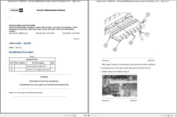 CAT Excavator 214B 4CF Operation Service Manual and Schematics 1