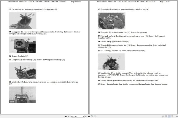 CAT Excavator 225D 2SJ Operation Service Manual and Schematics 2