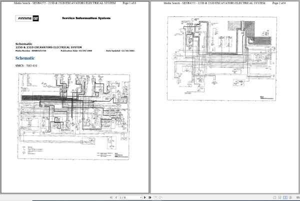 CAT Excavator 225D 2SJ Operation Service Manual and Schematics 3