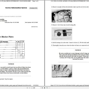 CAT Excavator 235C 5AF Operation Service Manual and Schematics 1