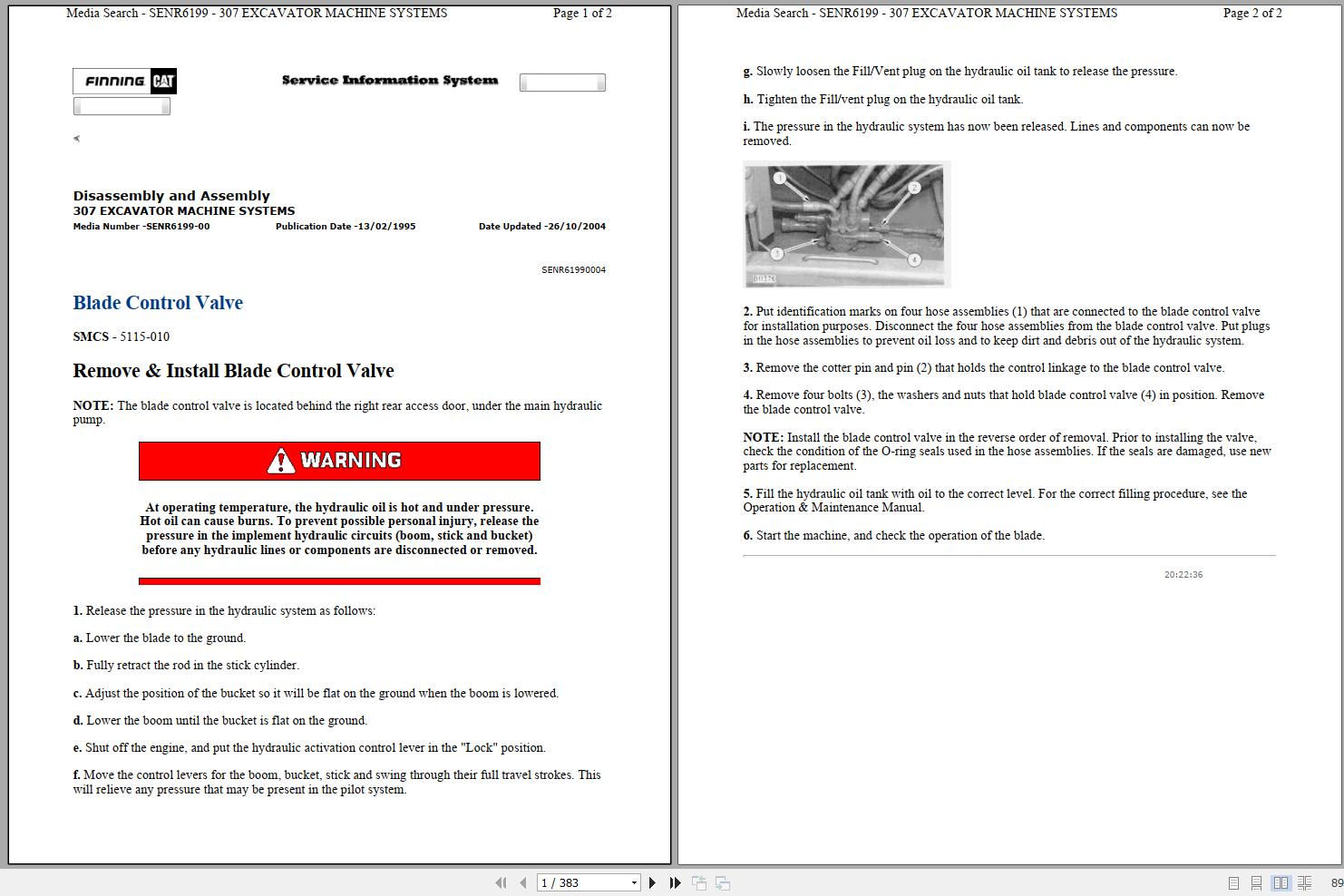 CAT Excavator 307 2PM Operation Service Manual and Schematics 1