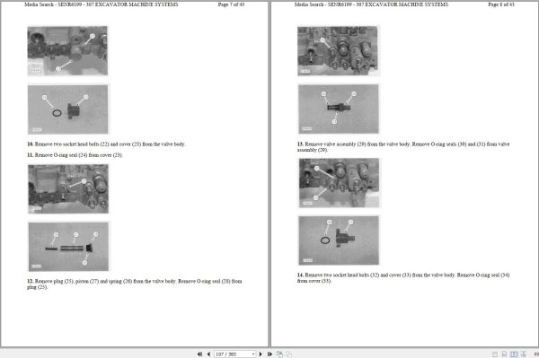 CAT Excavator 307 2PM Operation Service Manual and Schematics 2