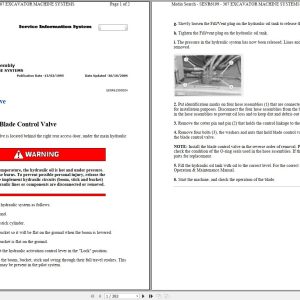 CAT Excavator 307 Operation Service Manual and Schematics 1