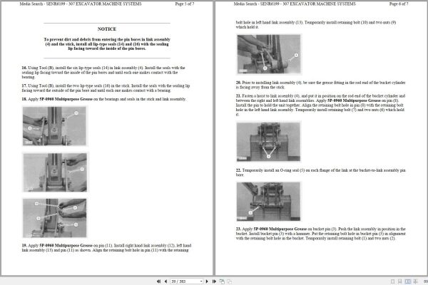 CAT Excavator 307 Operation Service Manual and Schematics 2