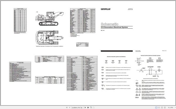 CAT Excavator 311 AKM 312 6BL Operation Service Manual and Schematics 3