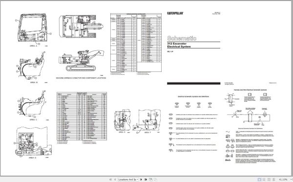 CAT Excavator 312 6BL Operation Service Manual and Schematics 3
