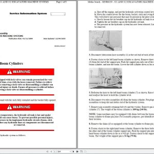 CAT Excavator 312 7DK Operation Service Manual and Schematics 1