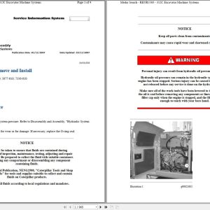 CAT Excavator 312C BWH Operation Service Manual and Schematics 1