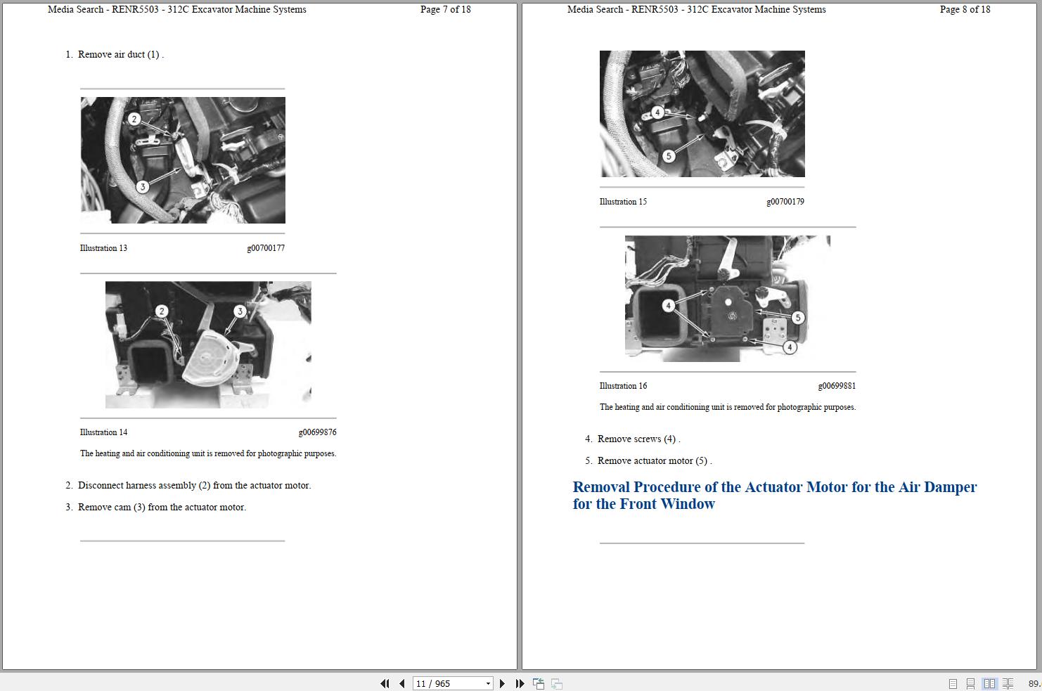 CAT Excavator 312C BWH Operation Service Manual and Schematics 2
