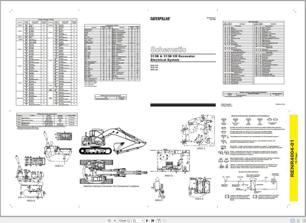 CAT Excavator 313B 9PR Operation Service Manual and Schematics 3