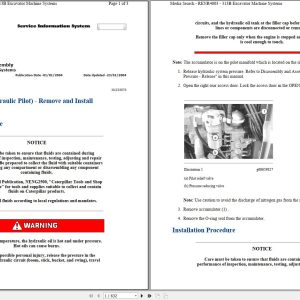 CAT Excavator 313B AEX Operation Service Manual and Schematics 1