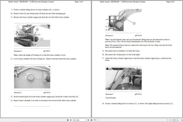 CAT Excavator 313B BAS Operation Service Manual and Schematics 2
