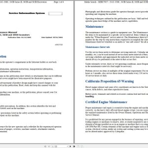 CAT Excavator 313C HGF Operation Service Manual and Hydraulic Schematics 1