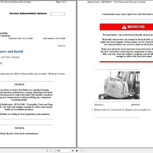 CAT Excavator 314C SNY Operation Service Manual and Schematics 1