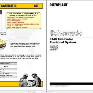 CAT Excavator 314C SNY Operation Service Manual and Schematics 3