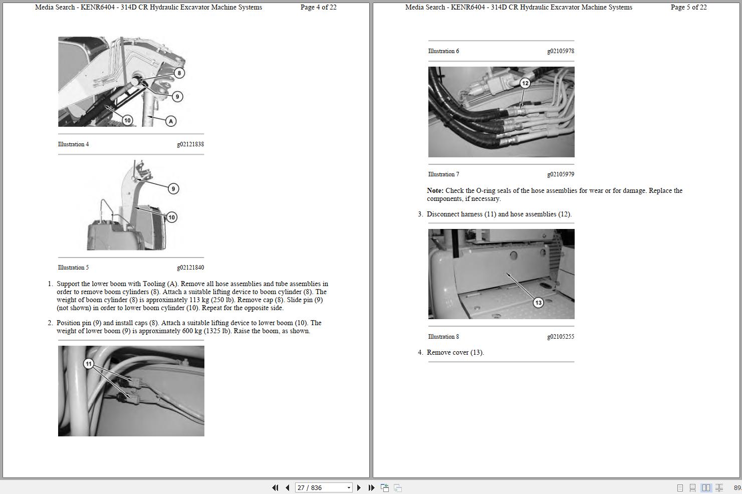 CAT Excavator 314D CR PDP Operation Service Manual and Schematics 2