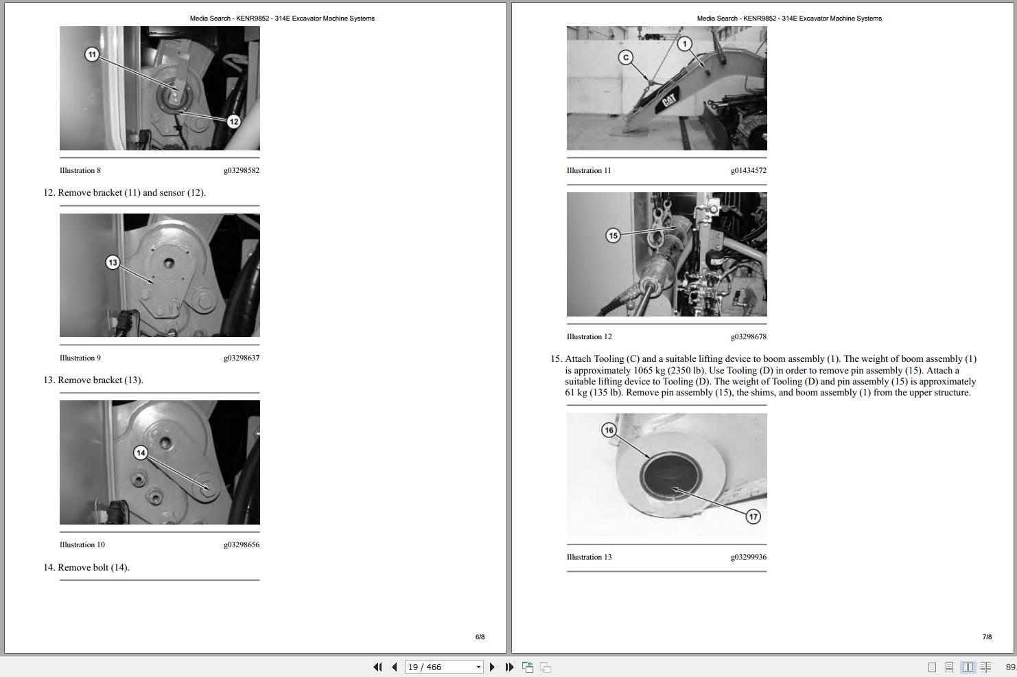 CAT Excavator 314E LCR ZJT Operation Service Manual and Schematics 2