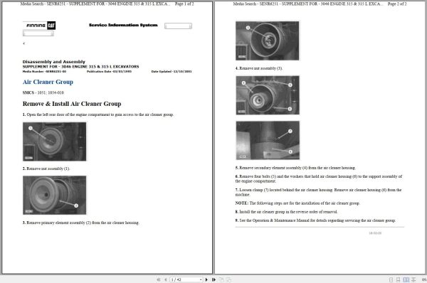 CAT Excavator 315 L 6YM Operation Service Manual and Schematics 1